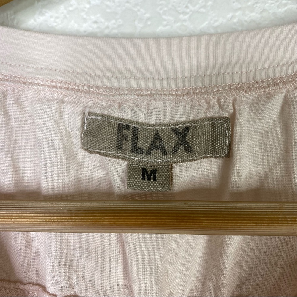 Flax Light Pink 100% Linen Sleeveless Lagenlook Tunic Top - Picture 4 of 6